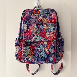 Vera Bradley Impessionista Backpack Pink Purple Blue Floral Quilted